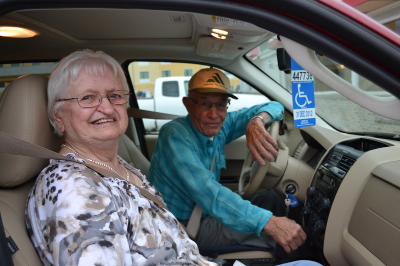 My grandparents in the car after I told them about the pregancy