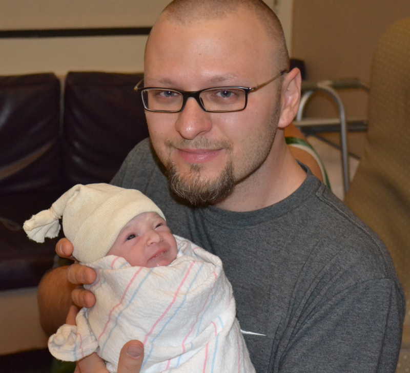 Priya when she was just minutes old