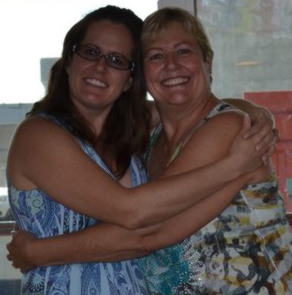 Jen and Debi hugging