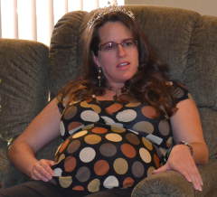 Jen crowned at baby shower