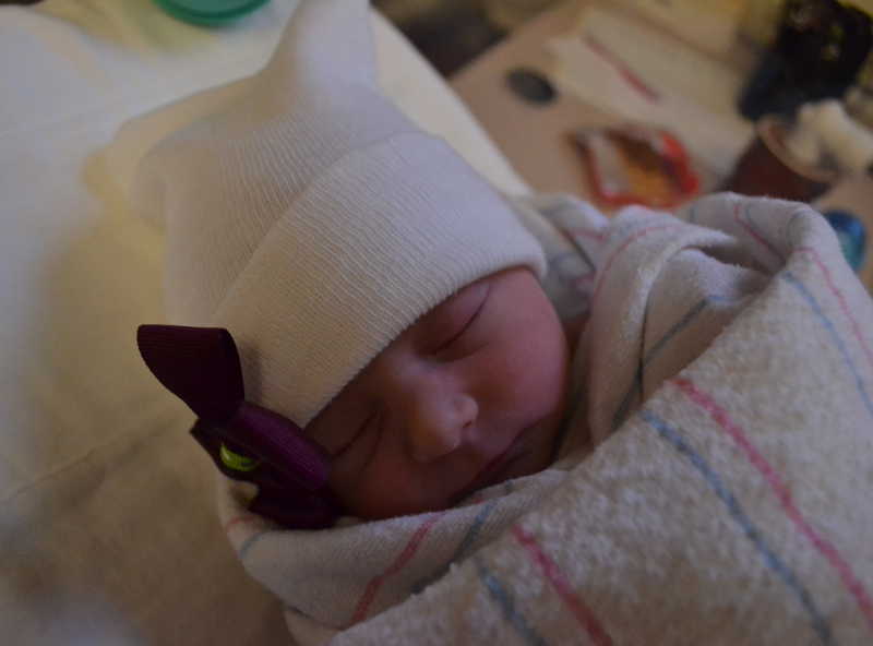 Priya only hours old wrapped in her burrito