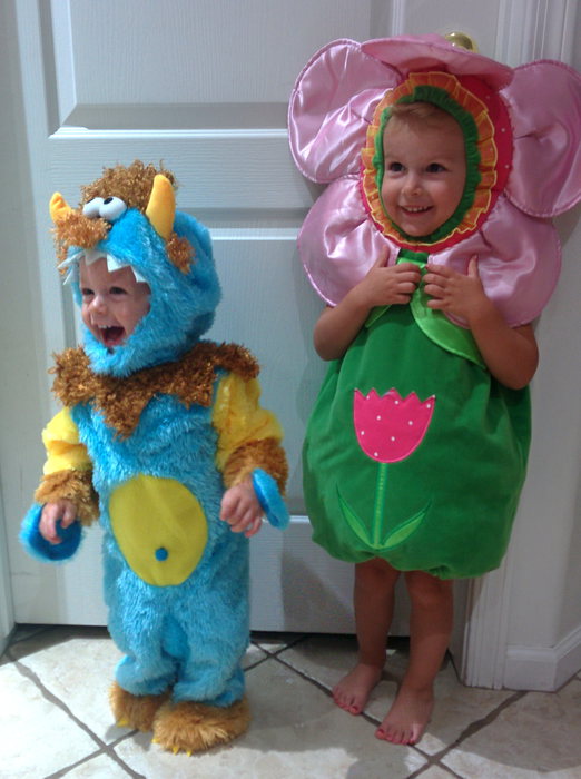 Kids dress up early to test Halloween costumes