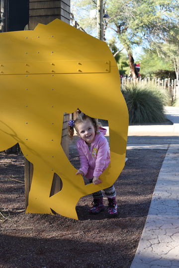 Priya and Bella at Tucson Zoo