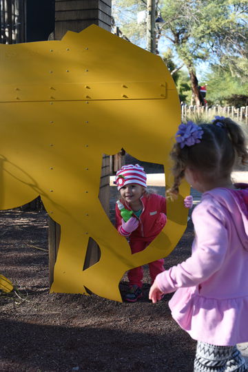 Priya and Bella at Tucson Zoo