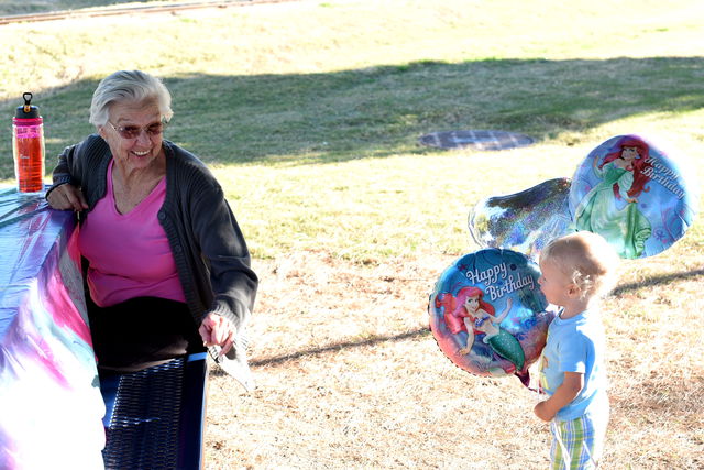 Grandma Harrington talks with Remy