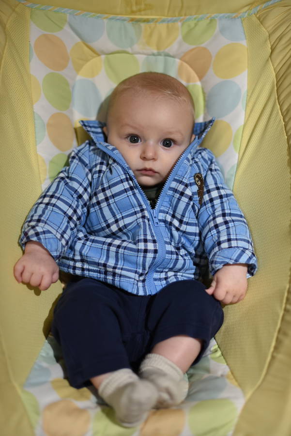 Remy couped up in his jacket