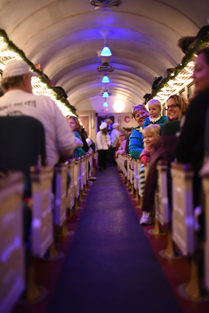 Riding the Polar Express train