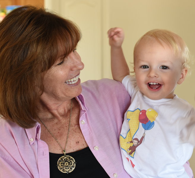 Grandma Laurie with birthday boy
